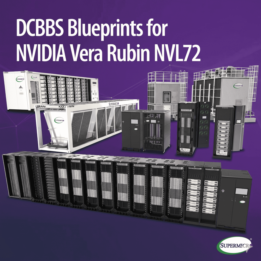 Supermicro DCBBS Blueprints for NVIDIA Vera Rubin NVL72 AI factory