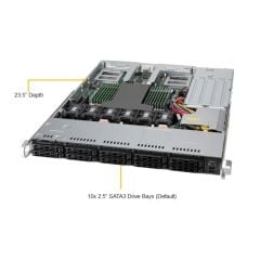 CloudDC A+ Server AS-1114CS-TNR - 1U - Single AMD EPYC Processors - up to 4TB memory - 10x SATA/NVMe - OOB license - 860W Redundant