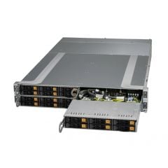 GrandTwin SuperServer SYS-2115GT-HNTR - 2U - 4 nodes - Single AMD EPYC Processors - up to 3TB memory - 6x NVMe/SATA - OOB license - 2200W Redundant