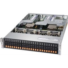 Ultra A+ Server AS-2124US-TNRP - 2U - Dual AMD EPYC Processors - up to 8TB memory - 24x NVMe - 2x 10Gb/s RJ45 + 2x 10Gb/s SFP+ - OOB license - 1600W Redundant
