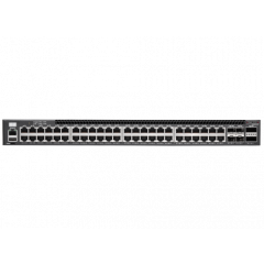 Mellanox AS4610-54P Broadcom Helix 4 based 1GbE/10GbE Ethernet PoE+ switch with ONIE boot loader, 48 RJ45 and 4 SFP+, 2 QSFP+ stacking ports, 2 hot-swappable 920W power supplies (AC), ARM CPU, short depth, system fan-less design, C2P airflow
