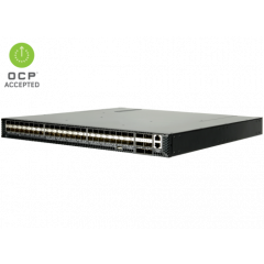 Edgecore DCS208 Data Center Switch AS5812-54X Broadcom Trident II+ based 10GbE/40GbE 1U Ethernet switch with ONIE, 48 SFP+ and 6 40G QSFP+ ports, 2 power supplies (AC), Intel Atom C2538 CPU, P2C airflow