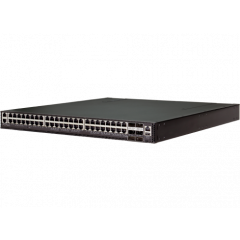 Edgecore DCS202 Data Center Switch AS5835-54T Broadcom Trident III based 10GbT/100GbE 1U Ethernet switch with ONIE, 48 RJ45 and 6 QSFP28 ports, 2 power supplies (AC), Intel Atom C3558 CPU, P2C airflow