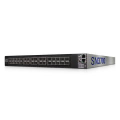 NVIDIA Mellanox MSN3700-CS2RO Spectrum-2 based 100GbE 1U Open Ethernet switch with ONIE, 32 QSFP28 ports, 2 power supplies (AC), x86 CPU, standard depth, C2P airflow