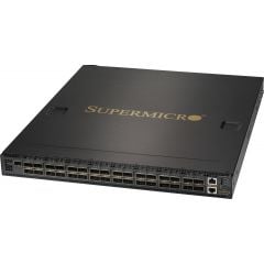 Supermicro SSE-C3632S-SMCPL100G 100Gb/s 1U Ethernet switch with SMIS (Supermicro Inteligent Switch) software, 32 QSFP28 ports, 2 power supplies, standard (C2P) airflow