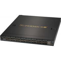 (EOL) Supermicro SSE-C3632SR-SMCPL100G 100Gb/s 1U Ethernet switch with SMIS (Supermicro Inteligent Switch) software, 32 QSFP28 ports, 2 power supplies, reverse (P2C) airflow