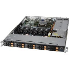 UP Storage SuperServer SSG-110P-NTR10 - 1U - Single Intel Xeon Scalable Processors - up to 2TB memory - 10x NVMe - 2x 10Gb/s RJ45 - 860W Redundant