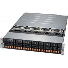 SuperStorage SSG-2029P-DN2R24L - 2U - 2 nodes - Dual Intel Xeon Scalable Processors - up to 3TB memory - shared 24x NVMe - 2x 10Gb/s RJ45 - 2000W Redundant