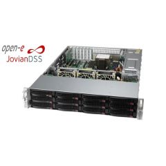 Server Simply Open-E JovianDSS Single node - 2U - Single Intel Xeon Scalable Processors - up to 256GB memory - 12x SATA/SAS - Broadcom 3816 - 2x 10Gb/s RJ45 - 800W Redundant