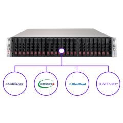 StarWind Virtual SAN for Hyper-V Enterprise HCI solution - 2U - Dual Intel Xeon Scalable Processors - up to 1.5TB memory - 24x SSD - Broadcom 3108 - 2x 25Gb/s SFP28 - MS Windows Server 2019 Datacenter - 1000W Redundant