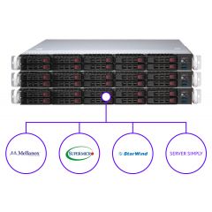 StarWind Virtual SAN for vSphere Essentials HCI solution Kit - 3x 1U - 3 nodes - each node has Single Intel Xeon Scalable Processors - up to 1TB memory - 10x SSD - Broadcom 3916 - 2x 10Gb/s RJ45 - 750W Redundant