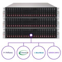 StarWind Virtual SAN for vSphere Essentials HCI solution Kit - 3x 2U - 3 nodes - each node has Dual Intel Xeon Scalable Processors - up to 1.5TB memory - 24x SSD - Broadcom 3108 - 2x 25Gb/s SFP28 - 1000W Redundant