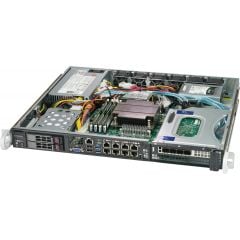 SuperServer SYS-1019C-FHTN8 - 1U - Single Intel Xeon E-2200 Processors - up to 128GB memory - 4x SATA (2 fixed) - 8x 1Gb/s RJ45 - 350W