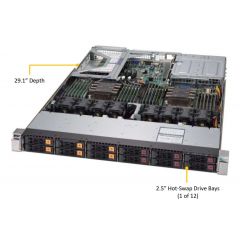 Ultra SuperServer SYS-1029U-TN12RV-NEBS-DC - 1U - Dual Intel Xeon Scalable Processors - up to 6TB memory - 12x SATA (6xNVMe) - 1300W Redundant DC 48V input