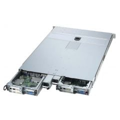 Twin SuperServer SYS-120TP-DC8TR - 1U - 2 nodes - Dual Intel Xeon Scalable Processors - up to 4TB memory - 4x SATA/SAS - Broadcom 3808 - 1000W Redundant