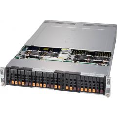 BigTwin SuperServer SYS-2029BT-HNC1R - 2U - 4 nodes - Dual Intel Xeon Scalable Processors - up to 6TB memory - 6x SATA/SAS (4x NVMe) - Broadcom 3108 - 2200W Redundant