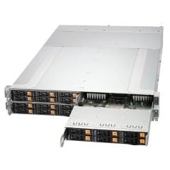 GrandTwin SuperServer SYS-211GT-HNTR - 2U - 4 nodes - Single Intel Xeon Scalable Processors - up to 4TB memory - 6x NVMe/SATA - 2200W Redundant