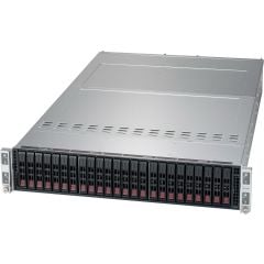 Twin SuperServer SYS-220TP-HTTR - 2U - 4 nodes - Dual Intel Xeon Scalable Processors - up to 4TB memory - 6x SATA - 2x 10Gb/s RJ45 - 2200W Redundant