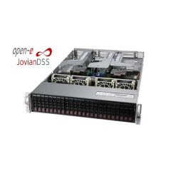 Server Simply Open-E JovianDSS Non-shared storage HA Cluster - 2U - Dual Intel Xeon Scalable Processors - up to 512GB memory - 2x SATA + 22x NVMe - 2x 10Gb/s RJ45 + 2x 10Gb/s SFP+ - 1600W Redundant