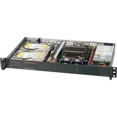 SuperServer SYS-5019C-L - 1U - Single Intel Xeon E-2200 Processors - up to 64GB memory - 2x SATA (fixed) - 2x 1Gb/s RJ45 - 200W
