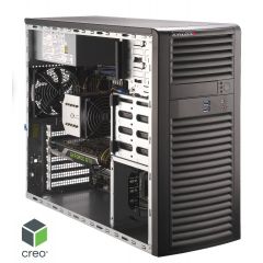 (EOL) Entry level PTC Creo Certified Workstation SYS-5039A-I - tower - Single Intel Xeon W-2245 Processor - 64GB memory - 480GB M.2 NVMe - 6.0TB 7200rpm SATA - 1Gb/s & 5Gb/s RJ45 - Quadro RTX A4000 card - 900W