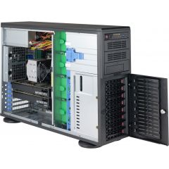 SuperWorkstation SYS-5049A-T - tower - Single Intel Xeon Scalable Processors - up to 3TB memory - 8x SATA/SAS - 1x 10Gb/s RJ45 and 1x 1Gb/s RJ45 - up to 2x Grpahics card - 1200W