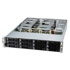 CloudDC SuperServer SYS-521C-NR - 2U - Single Intel Xeon Scalable Processors - up to 4TB memory - 12x SATA (2x NVMe) - 1200W Redundant