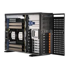 GPU SuperServer SYS-741GE-TNRT - tower - Dual Intel Xeon Scalable Processors - up to 4TB memory - 8x SATA/NVMe - 2x 10Gb/s RJ45 - up to 4x GPU - 2000W Redundant